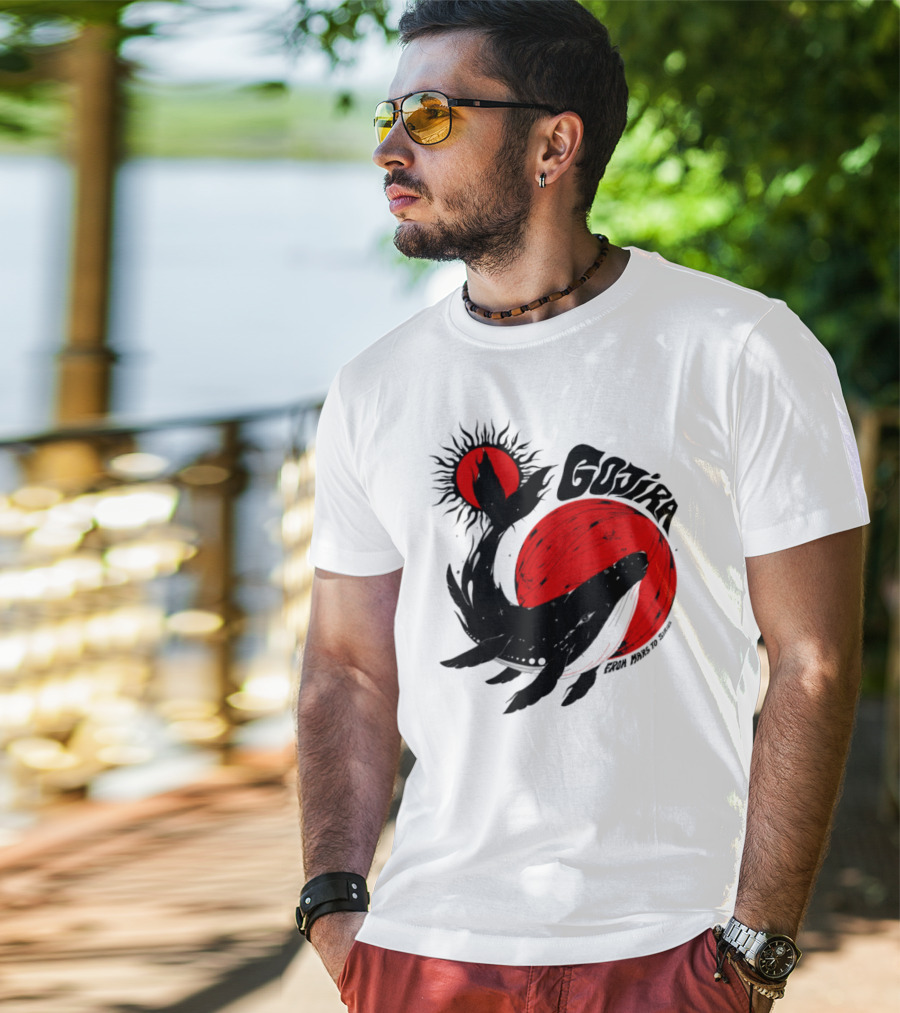 Gojira Whale Red Moon Sun Cosmic Voyage T-Shirt