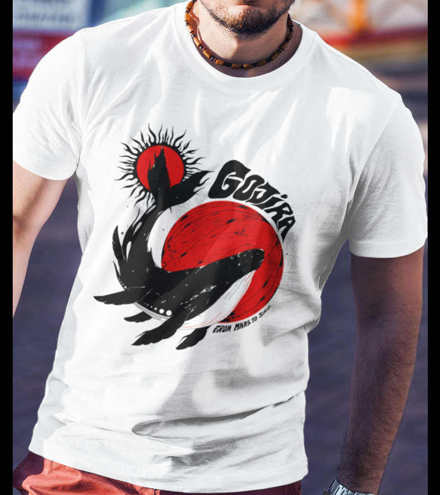 Gojira Whale Red Moon Sun Cosmic Voyage T-Shirt