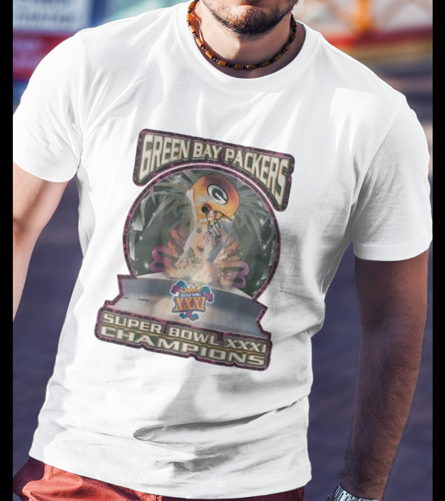 Green Bay Packers Super Bowl XXXI Champions Victory Celebration T-Shirt
