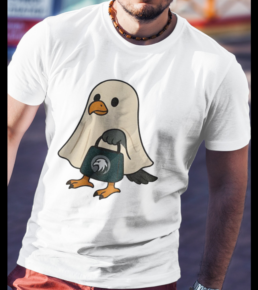 Halloween Ghost Philadelphia Eagles Fly Eagles Fly Football T-Shirt