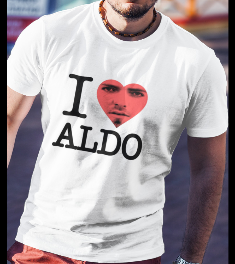 I Love Aldo Heart Face Graphic T-Shirt