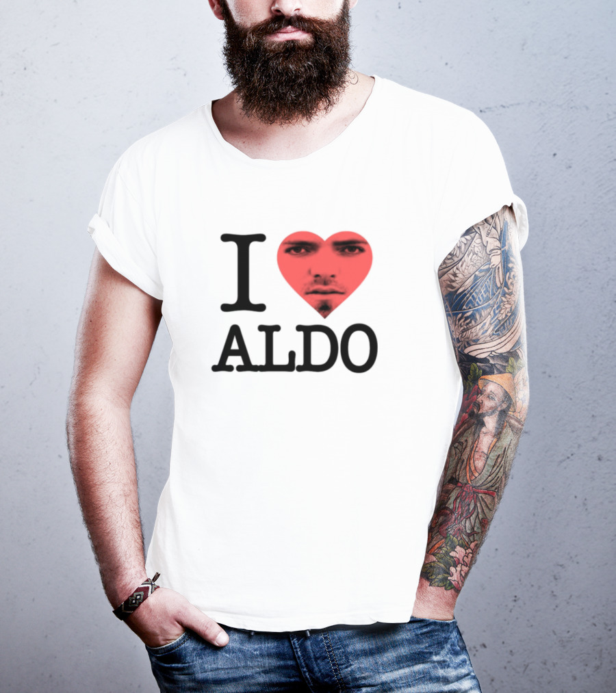 I Love Aldo Heart Face Graphic T-Shirt