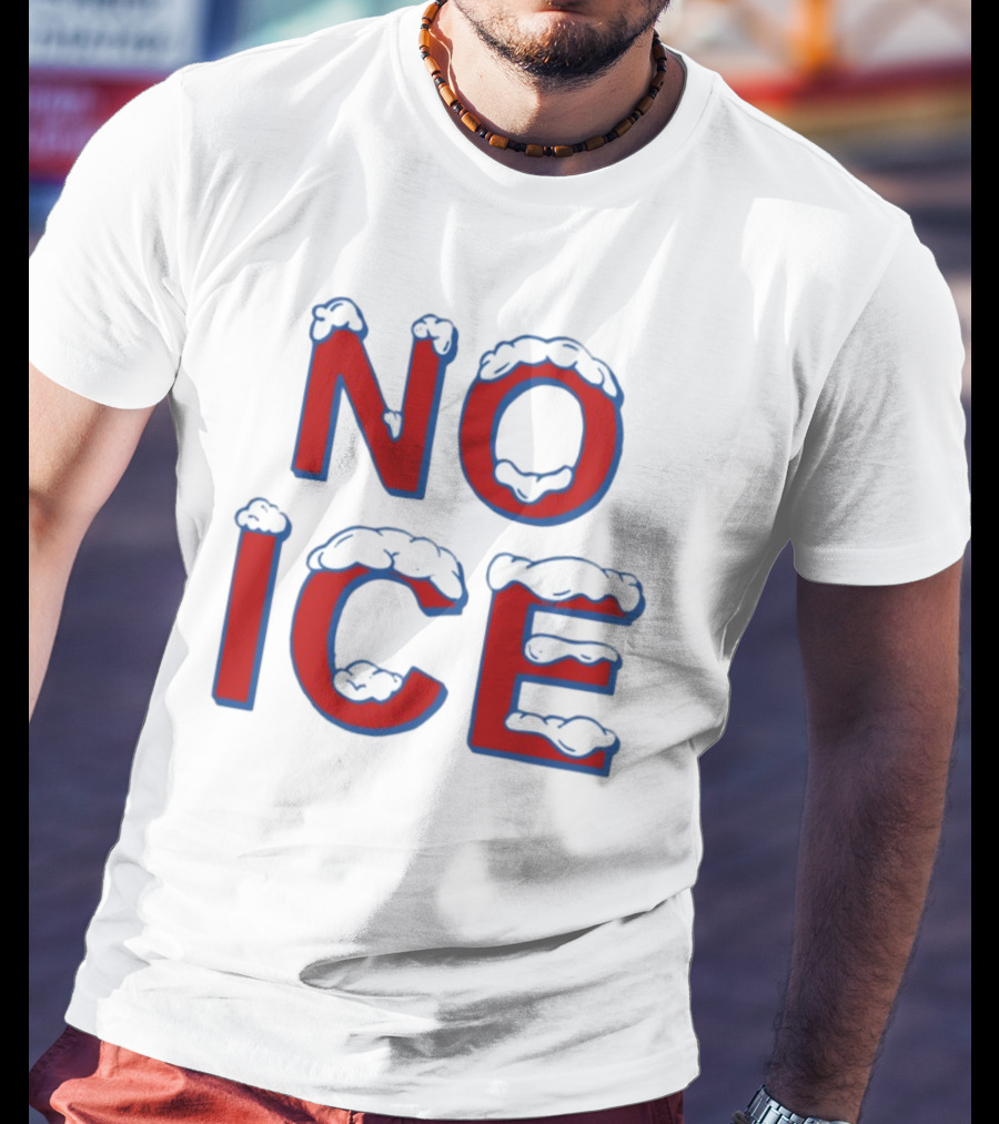 Julien Solomita No Ice Snow-Covered Text T-Shirt