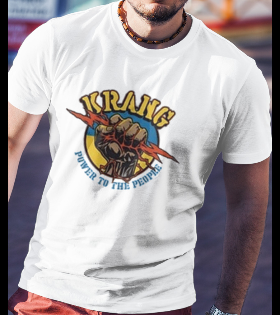 Krang Power To The People Fist With Lightning Bolt T-Shirt