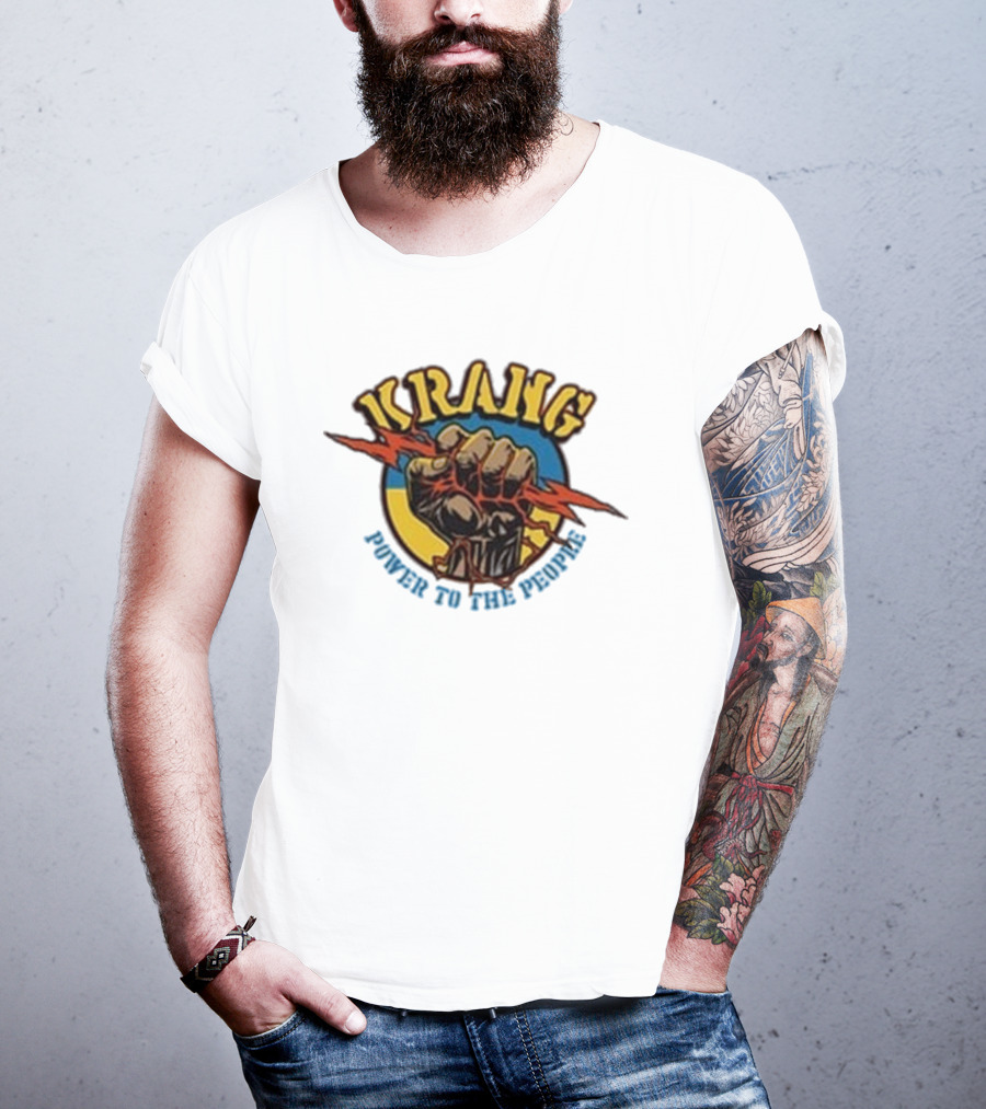 Krang Power To The People Fist With Lightning Bolt T-Shirt