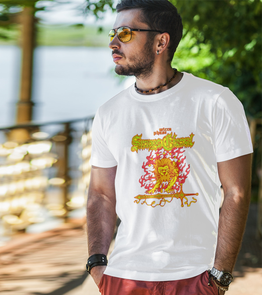 Mecca Blaze Springs Eternal Flaming Lion Sword Leo T-Shirt