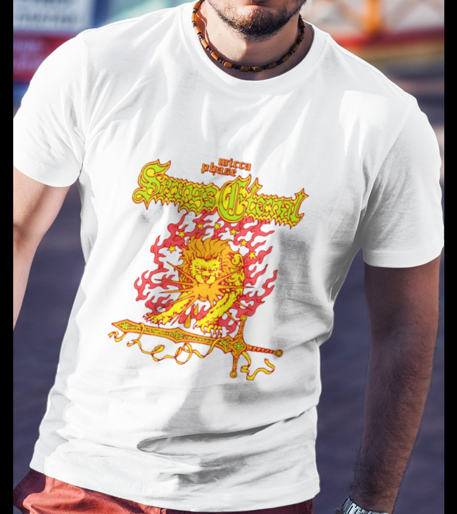 Mecca Blaze Springs Eternal Flaming Lion Sword Leo T-Shirt