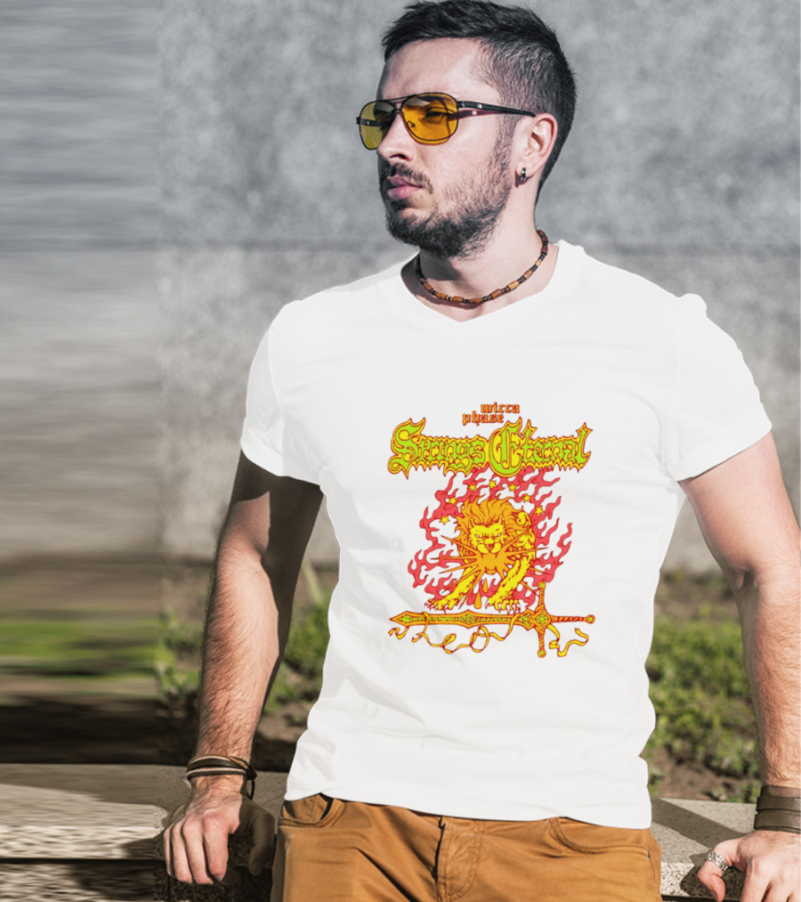 Mecca Blaze Springs Eternal Flaming Lion Sword Leo T-Shirt