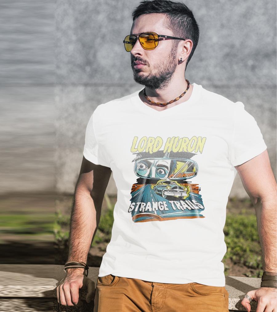 Lord Huron Strange Trails Anniversary Tour Collection Comic Car Road Art T-Shirt