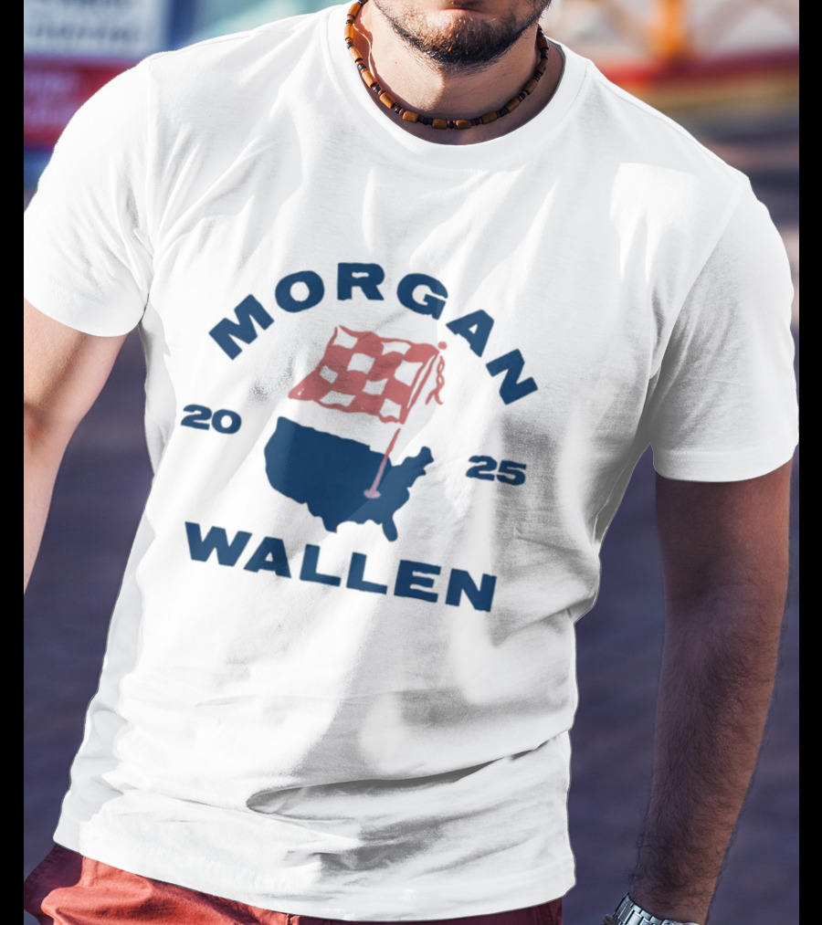Morgan Wallen 2025 USA Tour Flag T-Shirt