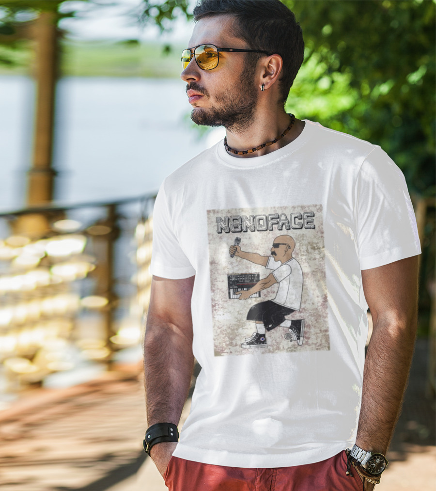 N8noface Az-Tech Synth Microphone And Keyboard Style T-Shirt