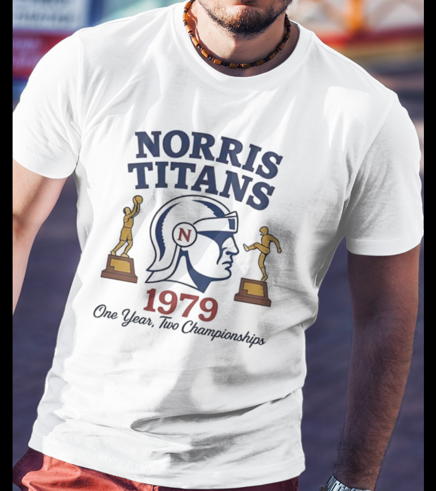 Norris Titans 1979 One Year Two Championships Iconic Sports Victory T-Shirt