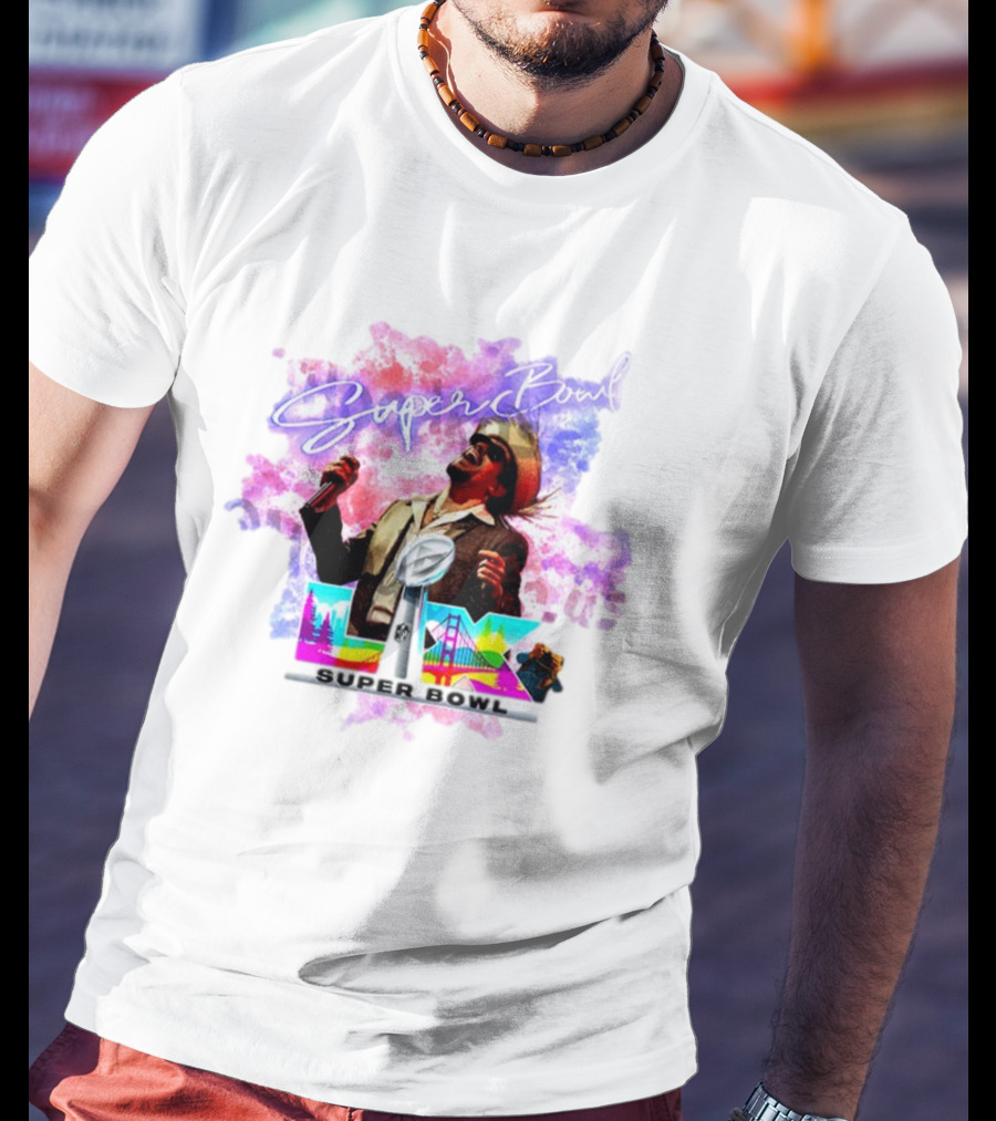 Bad Bunny Super Bowl Halftime LVII Retro NFL Performance Iconic Show T-Shirt
