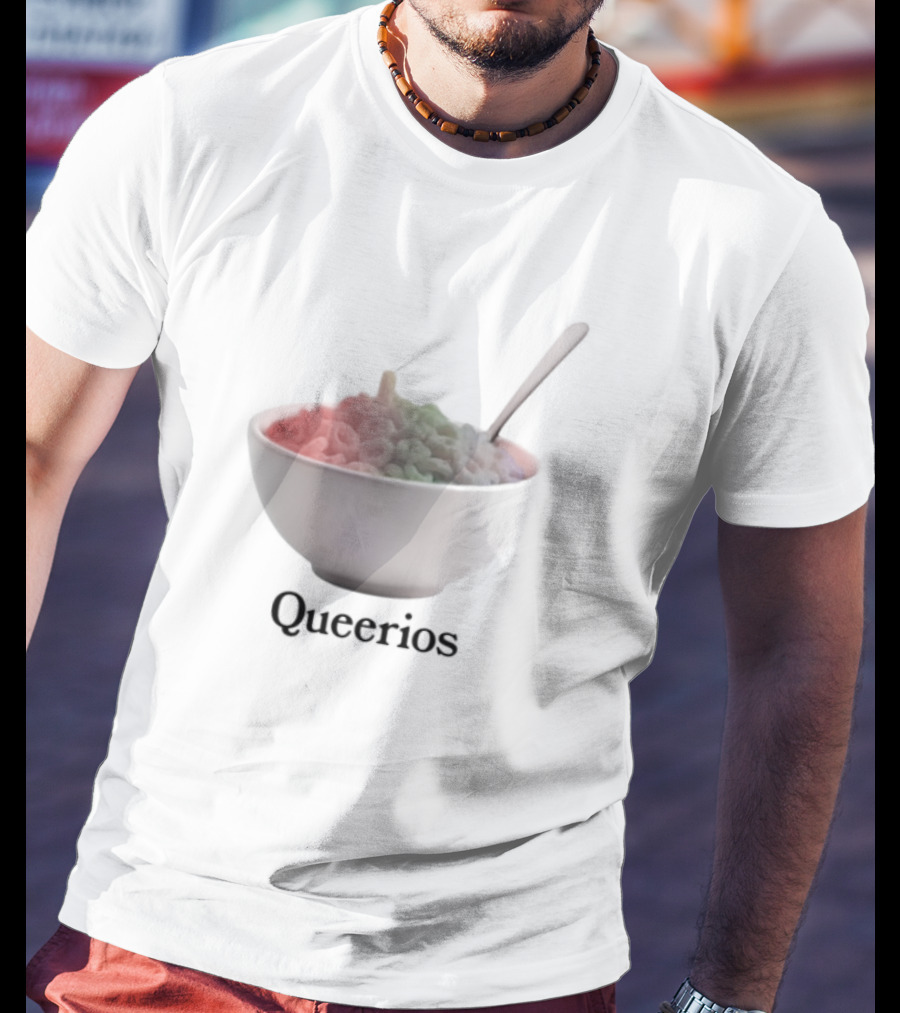 Pridecore Queerios Rainbow Cereal Bowl T-Shirt