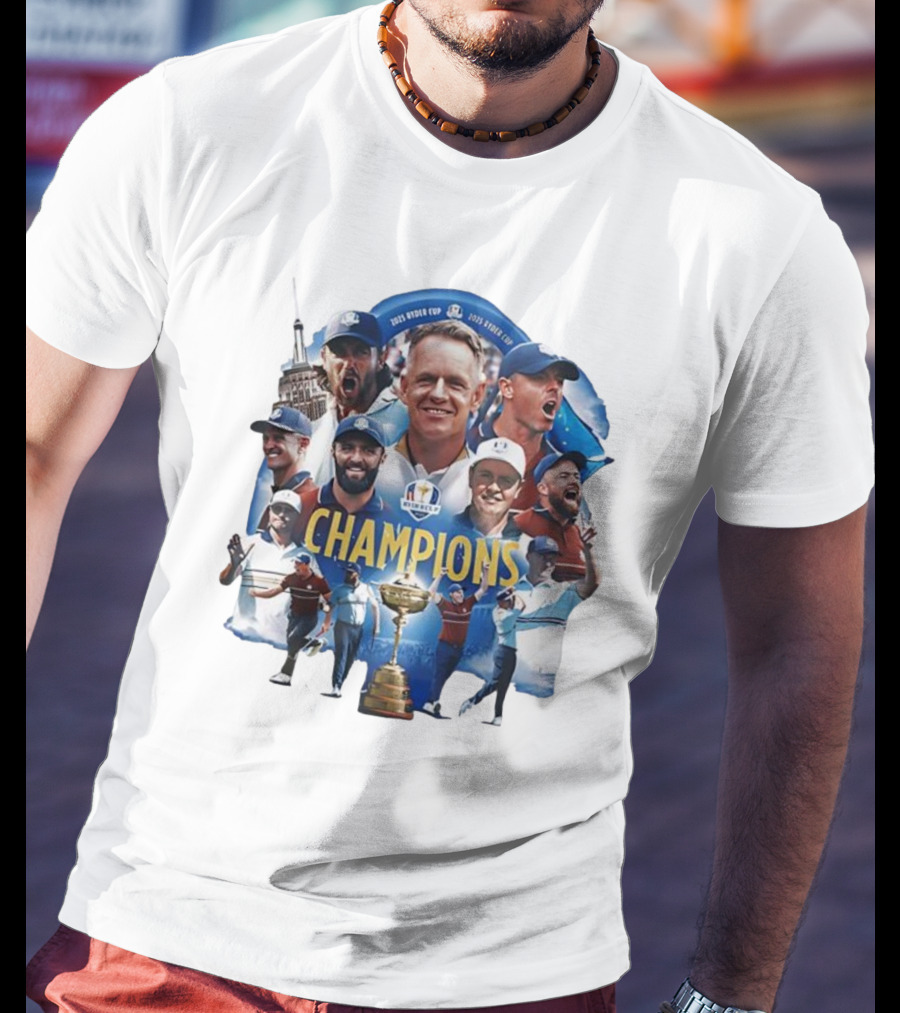 2025 Ryder Cup Team Europe Champions Celebration T-Shirt