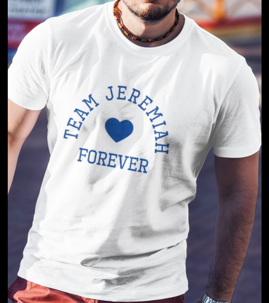 Team Jeremiah Forever Blue Heart Emblem T-Shirt