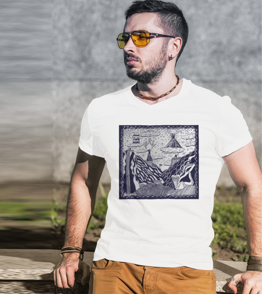 Thestorysofarca The Story So Far Album Art Snake Volcano Pattern Clouds T-Shirt