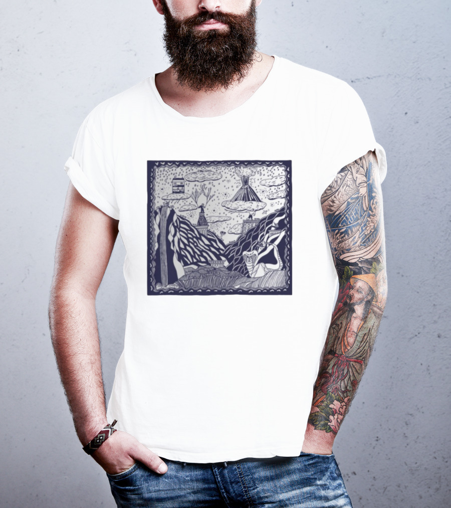 Thestorysofarca The Story So Far Album Art Snake Volcano Pattern Clouds T-Shirt