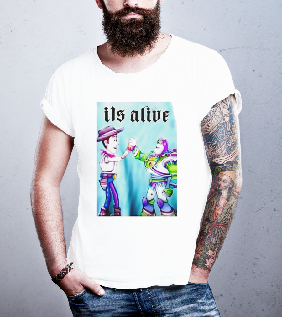 Ils Alive Woody And Buzz Lightyear Fist Bump T-Shirt