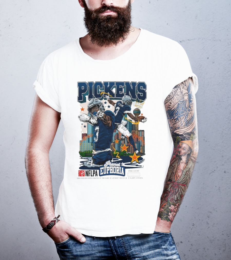 Pickens Planet Euphoria NFPLA Players Inc Iconic Sports Theme T-Shirt
