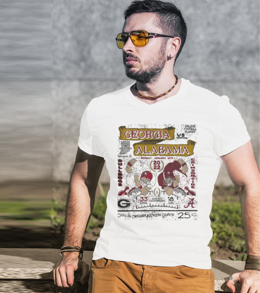 Georgia Bulldogs Alabama Crimson Tide College Football National Championship 2022 Showdown Classic Matchup T-Shirt