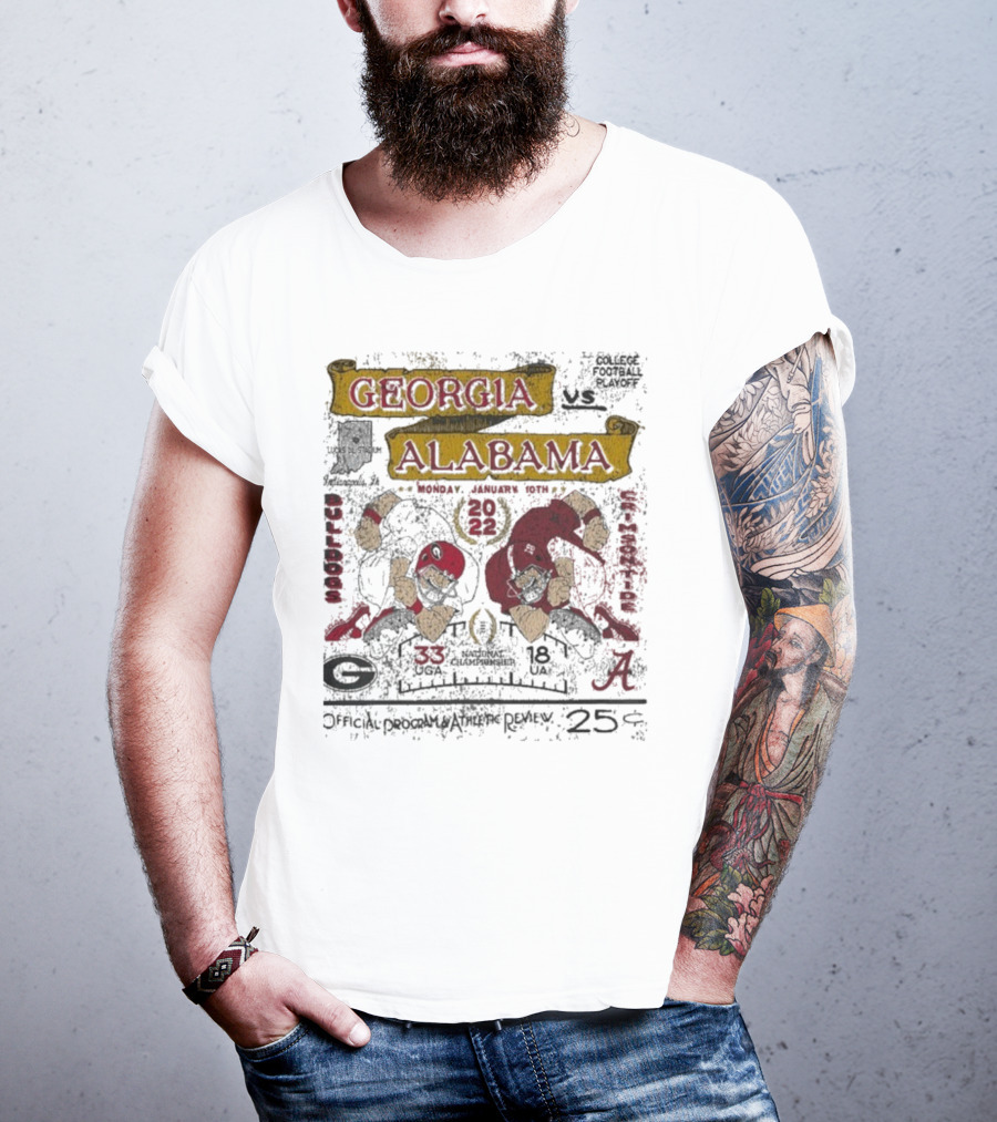 Georgia Bulldogs Alabama Crimson Tide College Football National Championship 2022 Showdown Classic Matchup T-Shirt