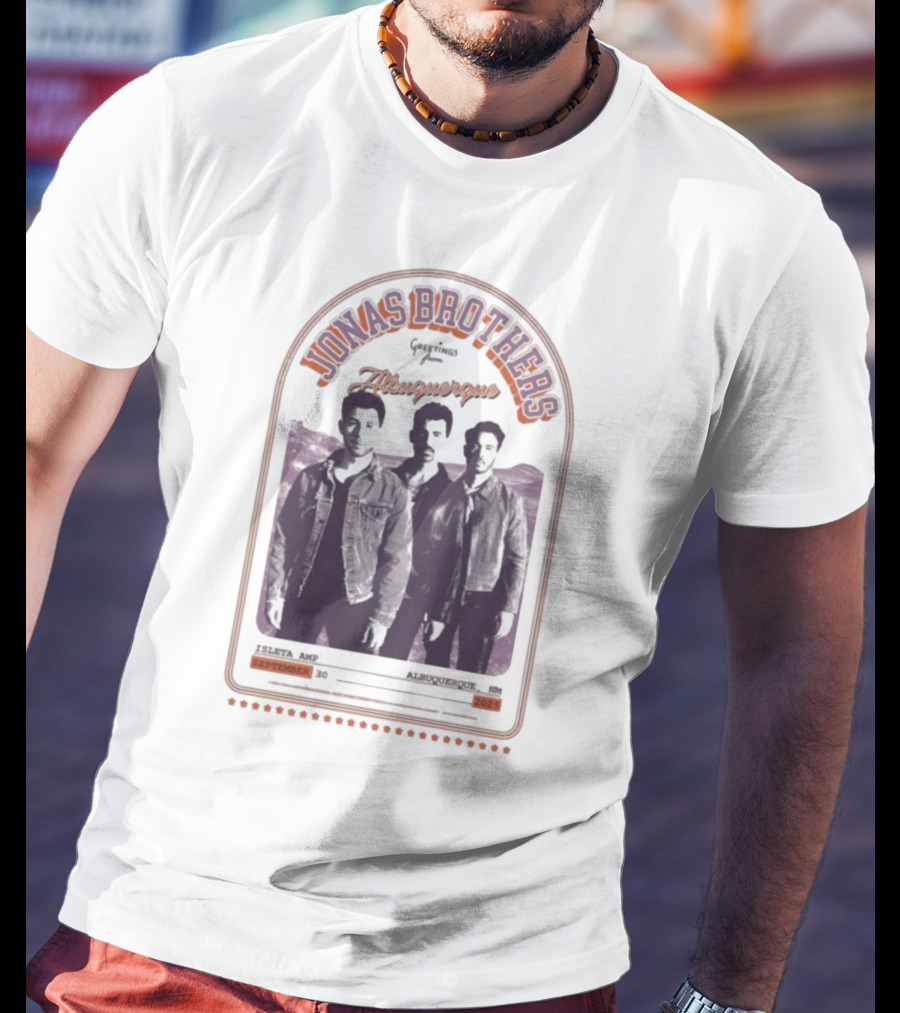 Jonas Brothers Greetings From Albuquerque NM Isleta AMP September 30 2025 T-Shirt