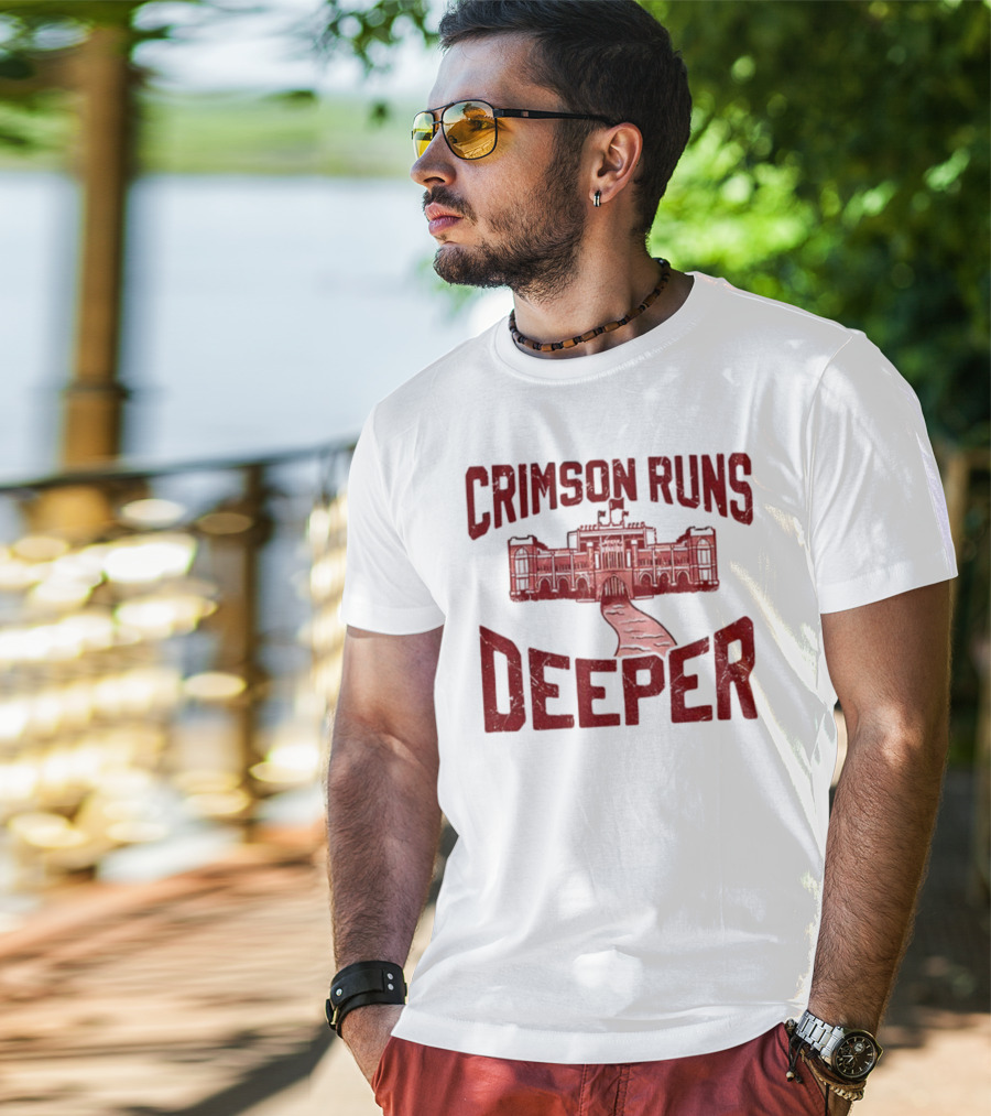 University Of Alabama Crimson Tide Crimson Runs Deeper Historic Campus Design T-Shirt