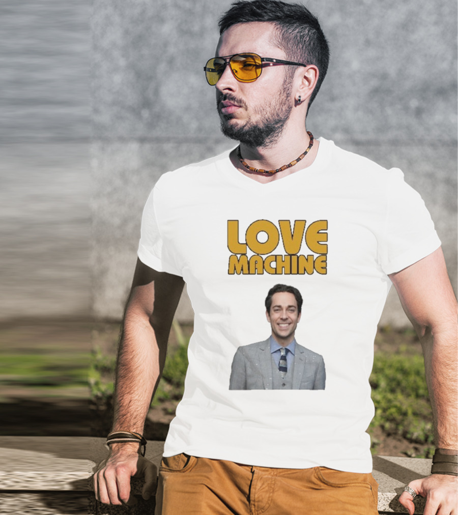 Zachary Levi Love Machine Raglan Smiling Style T-Shirt