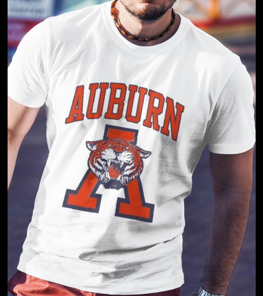 Auburn Tigers Roaring Vintage Logo Retro College Spirit T-Shirt
