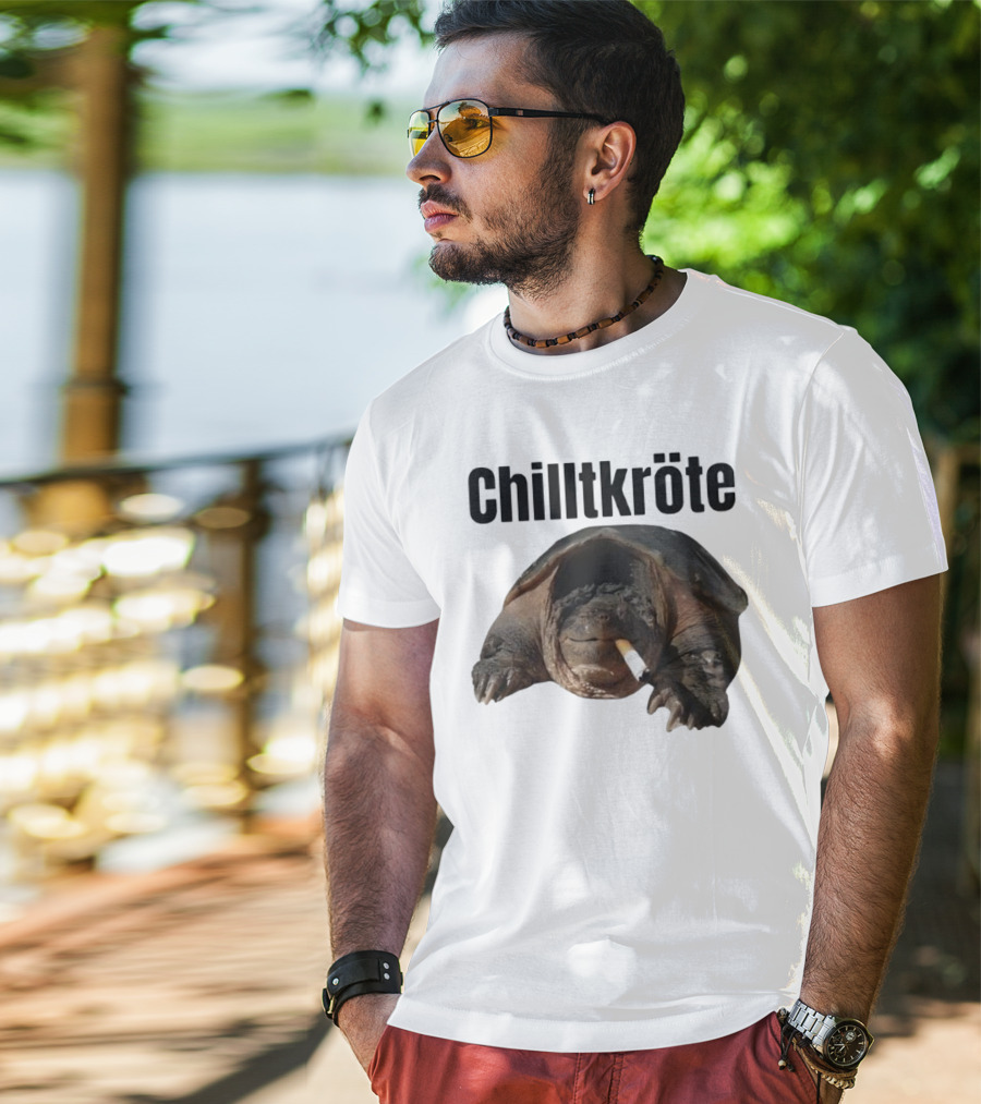Chilltkröte Snapping Turtle With Cigarette Chelydra Serpentina T-Shirt