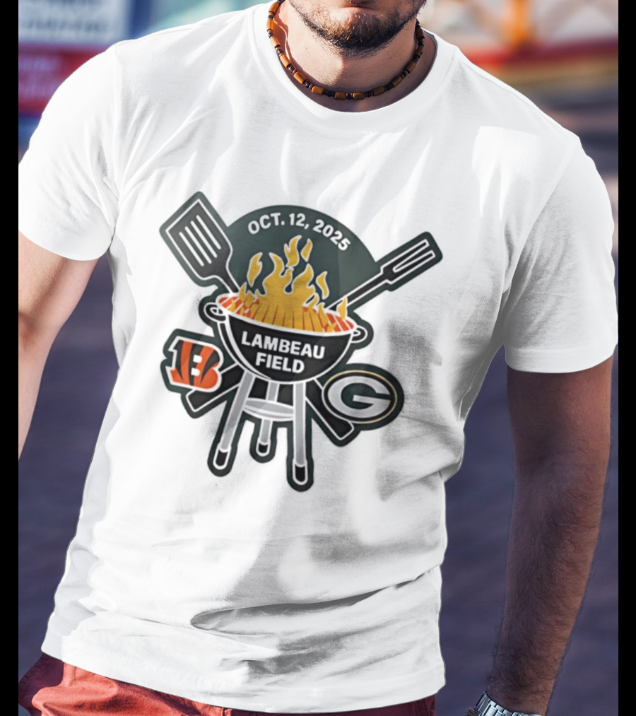 Green Bay Packers Cincinnati Bengals Lambeau Field October 12 2025 BBQ Tailgate Event T-Shirt