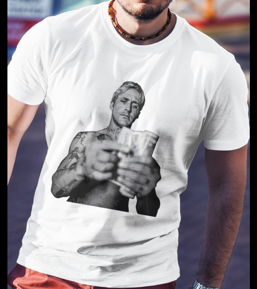 Handsome Luke Counting Money Tattoo Portrait T-Shirt