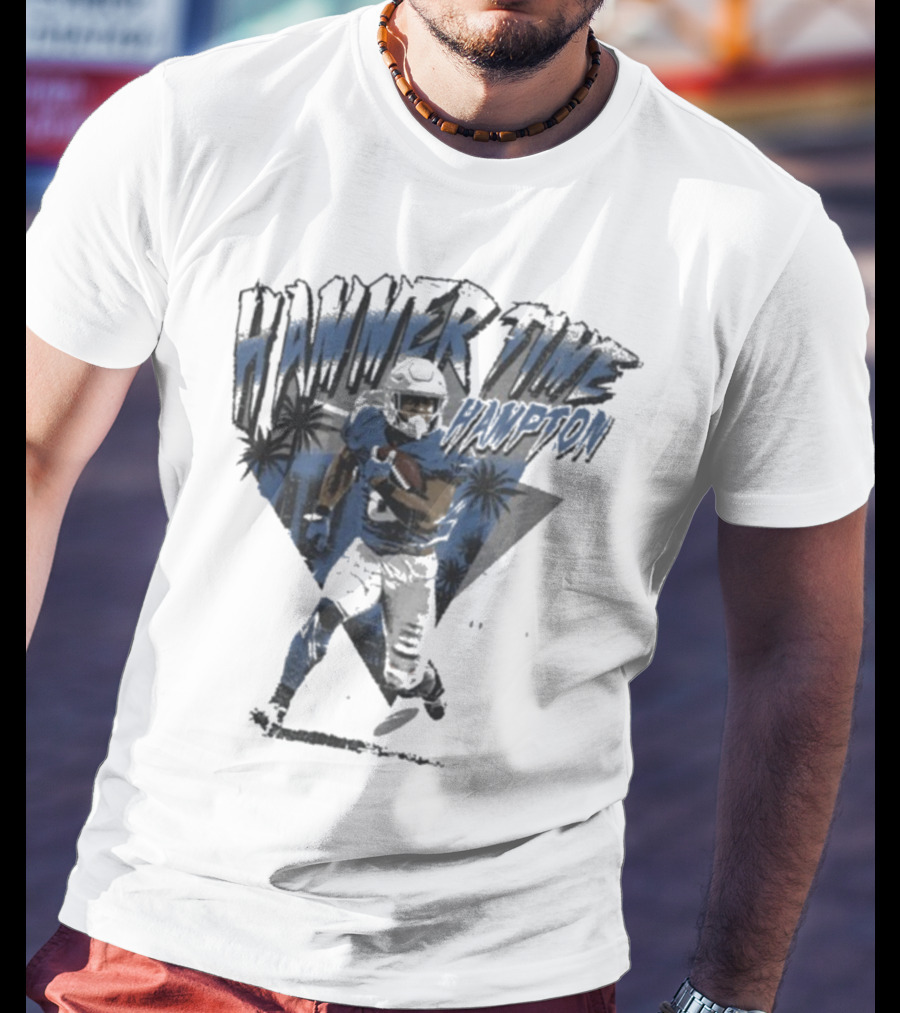 Hammer Time Hampton Los Angeles Chargers Football Palm Trees Icon T-Shirt