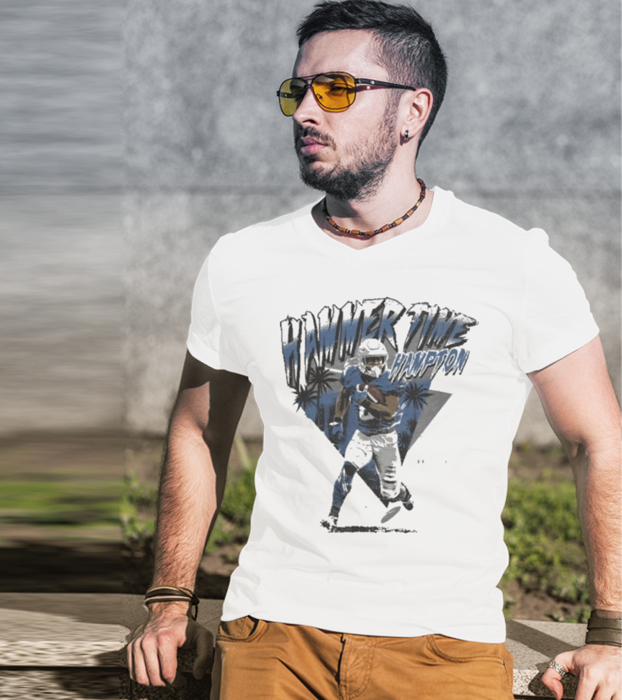 Hammer Time Hampton Los Angeles Chargers Football Palm Trees Icon T-Shirt