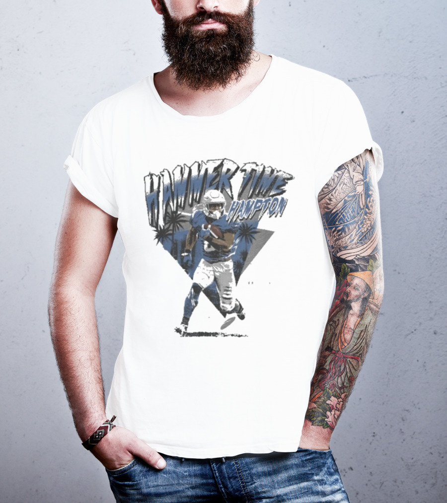 Hammer Time Hampton Los Angeles Chargers Football Palm Trees Icon T-Shirt