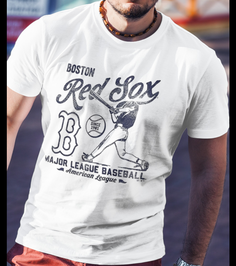 Boston Red Sox Major League Baseball Since 1901 Batter Foundation T-Shirt