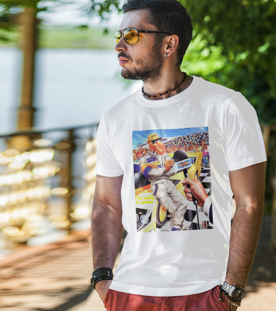 Camel GT Racing Driver Interview Checkered Flag Scene T-Shirt