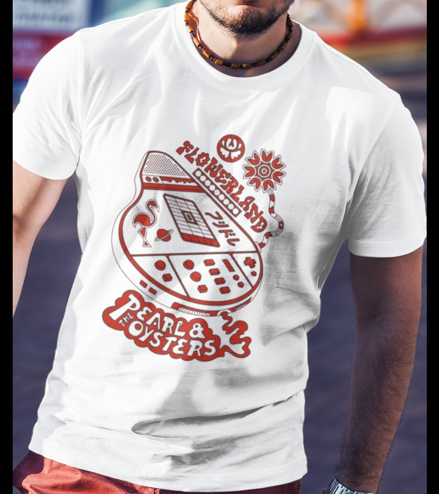 Flowerland Pearl & The Oysters Flamingo Synth Graphic T-Shirt