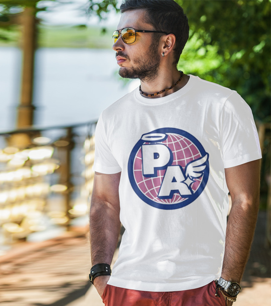 Project AEON Ethereum NFT Collection PA Halo Wing Pink Globe T-Shirt