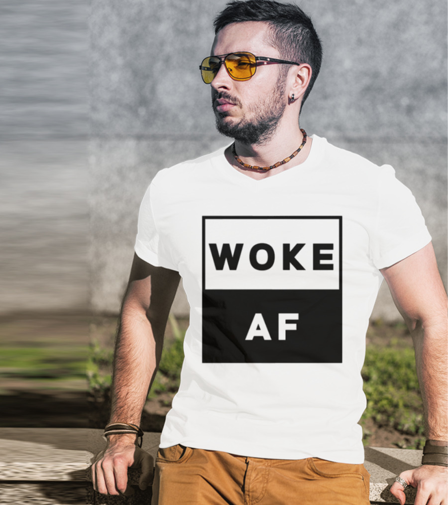 David Wearing Woke Af Bold Statement Trendy Phrase T-Shirt