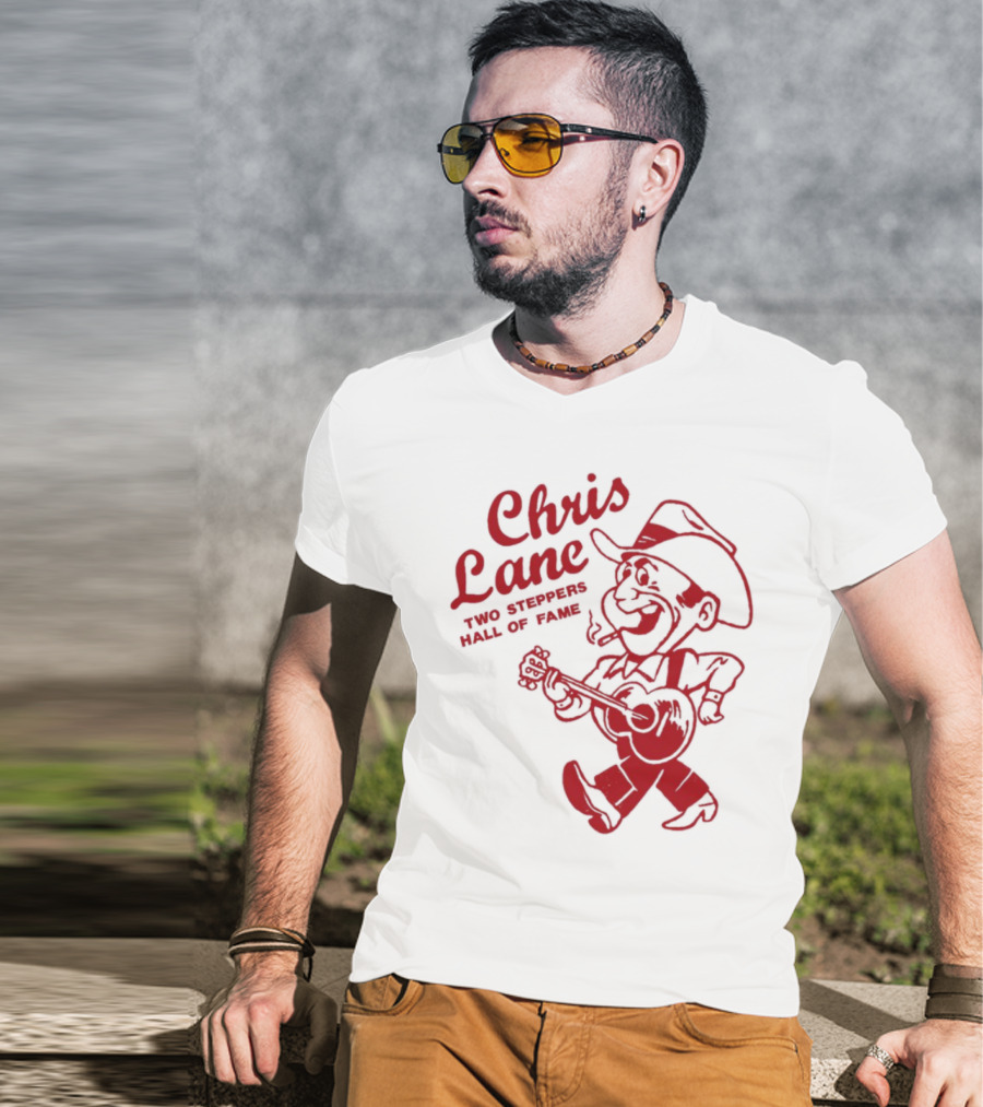 Chris Lane Two Steppers Hall Of Fame Cowboy Player T-Shirt
