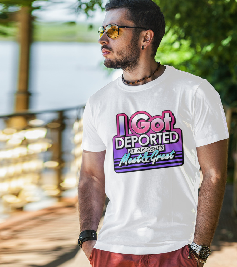 I Got Deported At My Oshi's Meet & Greet Retro Vaporwave Style T-Shirt
