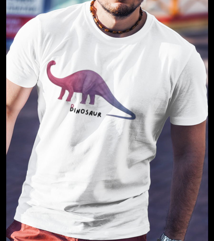 Pridecore Binosaur Dinosaur LGBTQ Rainbow Colors T-Shirt