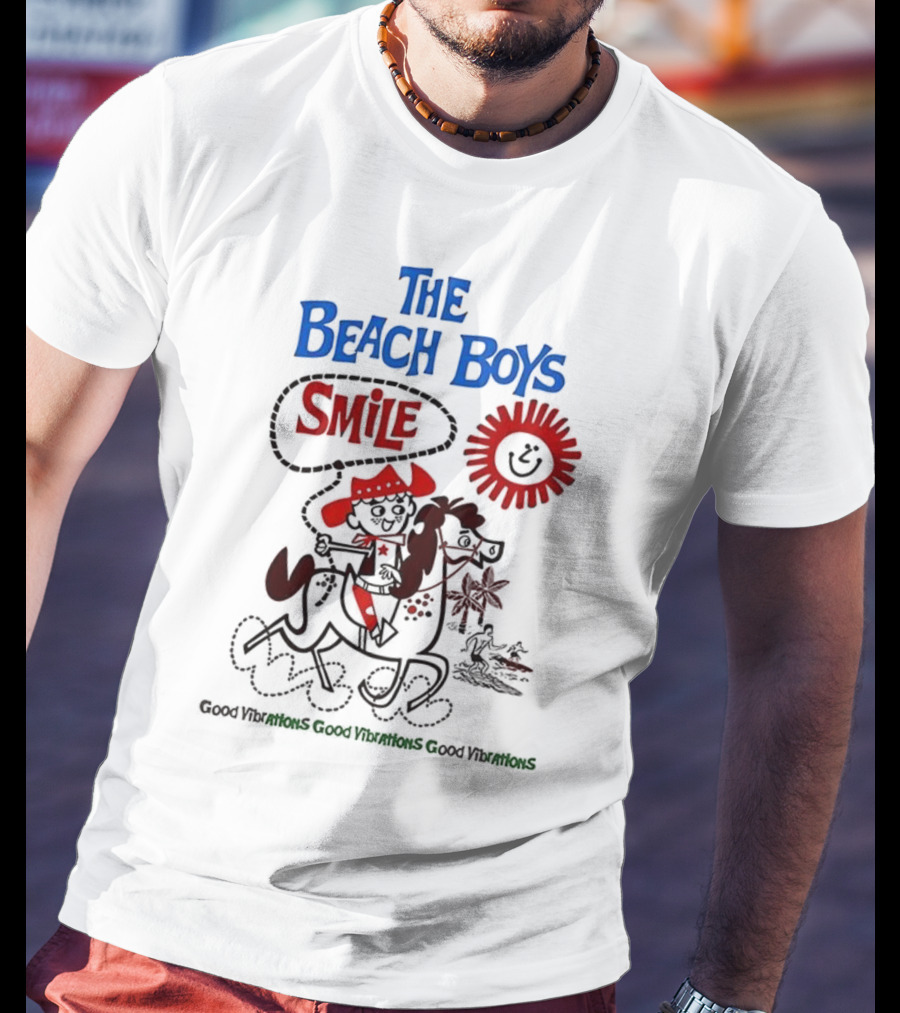 The Beach Boys Smile Album Artwork Sunshine Surfing Vibes T-Shirt