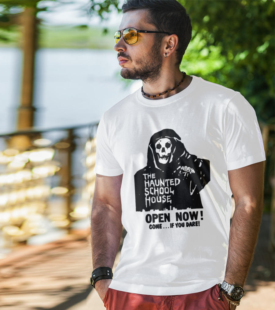 The Haunted School House Horror Movie Eerie Childhood Education Ghost Story T-Shirt