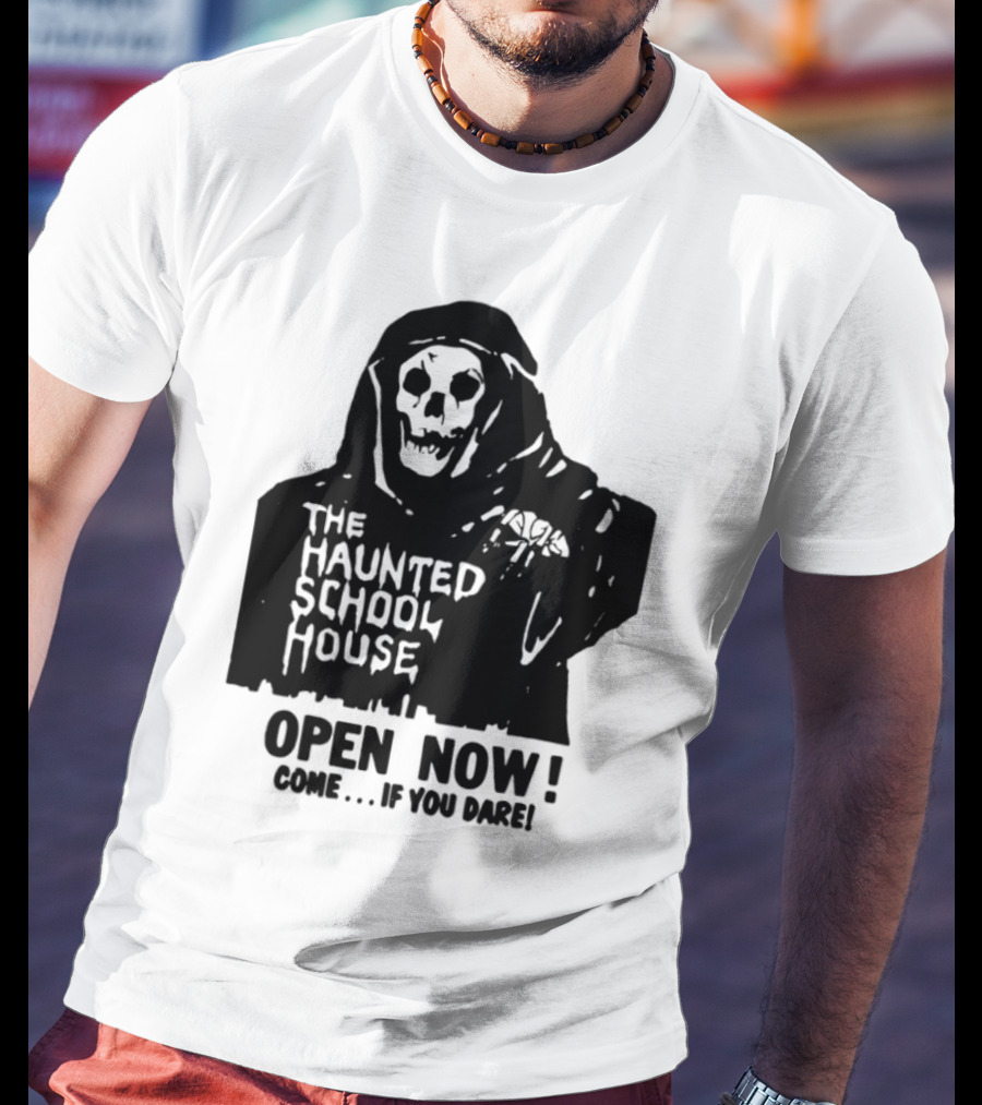 The Haunted School House Horror Movie Eerie Childhood Education Ghost Story T-Shirt