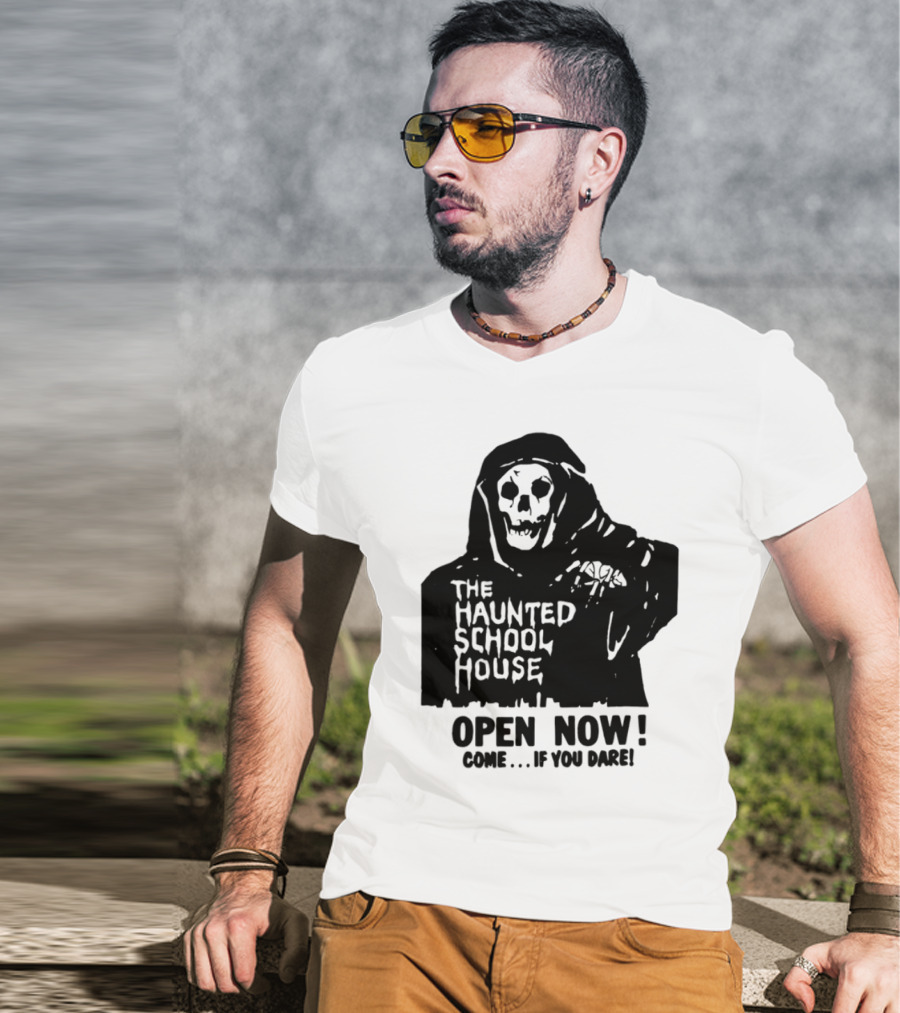 The Haunted School House Horror Movie Eerie Childhood Education Ghost Story T-Shirt