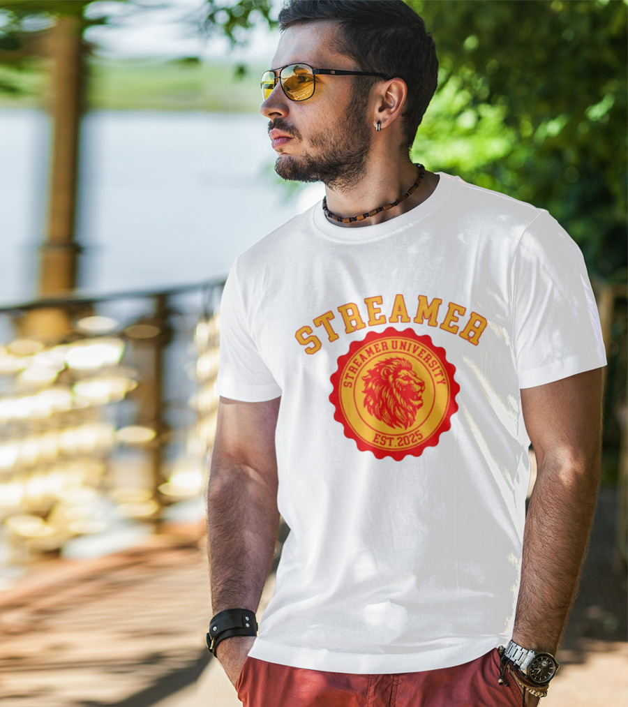 Streamer University Est 2025 Lion Emblem T-Shirt