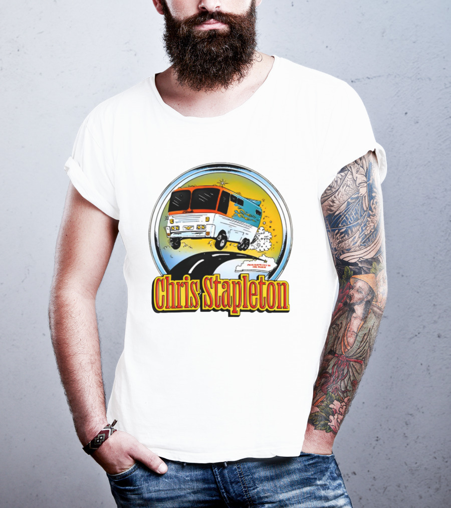 Chris Stapleton Youth Bus Flying Road Adventure T-Shirt